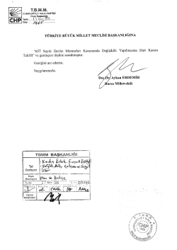 Kanun Teklifinin Metni - T&uuml;rkiye B&uuml;y&uuml;k Millet Meclisi