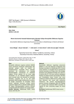 Meme Karsinomlu Hastada Radyoterapiye