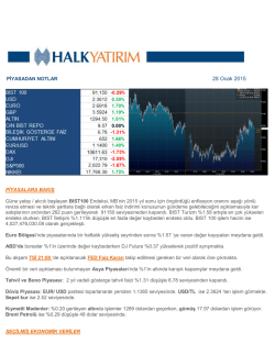Piyasadan Notlar i&ccedil;in tiklayiniz. - HALK YATIRIM BLOG