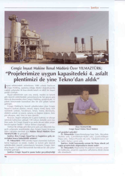 Şantiye Dergisi (Kasım 2010-CENGİZ R&ouml;portaj)