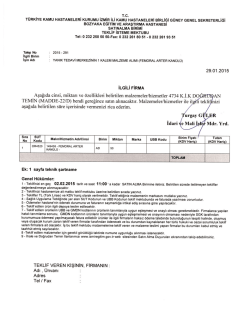 &Ouml;n Teklif İsteme Mektubu - Bozyaka Eğitim ve Araştırma Hastanesi