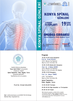 TNDer Konya Spinal G&uuml;nleri 2. D&ouml;nem 4. Toplantı