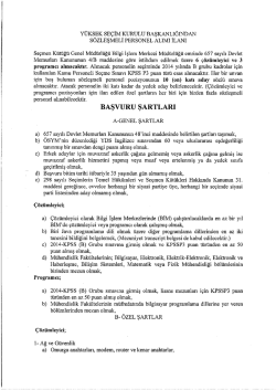 Y&Uuml;KSEK sE&Ccedil;İM KURULU BAŞKANLIĞINDAN s&ouml;zLEşMELı