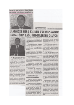 M&uuml;cadele-&Uuml;lkemizde her 5 kişiden 2 si kalp damar hastalığına bağlı