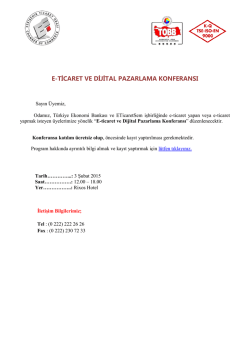 e-ticaret ve dijital pazarlama konferansı hk.
