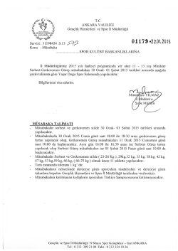 g&uuml;res m&uuml;sabaka talimatı 22.01.2015