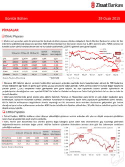 29 Ocak 2015 tarihli piyasa yorumu