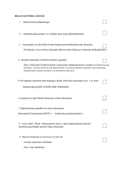 1. G&uuml;ncel form kullanılmıştır 2. Araştırma akış şeması ve evraklar