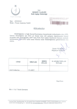 T.c. _ MERSİN VALILIGI - Mersin Sağlık M&uuml;d&uuml;rl&uuml;ğ&uuml;