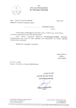 TC KULA KAYMAKAMLIĞI İl&ccedil;e MııııEğı&uuml;m M&uuml;d&uuml;rl&uuml;ğ&uuml;