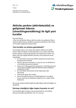 Nya regler f&ouml;r aktivitetsst&ouml;d och utvecklingsers&auml;ttning