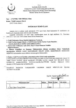 sAĞLıK BAKANLIĞI T&Uuml;RKİYE KAMU HASTANELERİ KURUMU