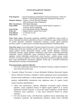 engelsiz kariyer projesi bilgi notu