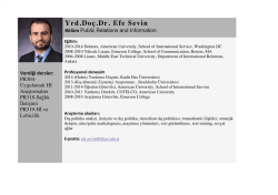 Kısa &Ouml;zge&ccedil;miş - Kadir Has &Uuml;niversitesi