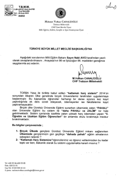 sa" &Acirc; 35053 Mehmet Voıkan CANALİOĞLU