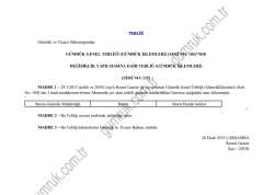 (G&Uuml;MR&Uuml;K İŞLEMLERİ) (SERİ NO: 104)