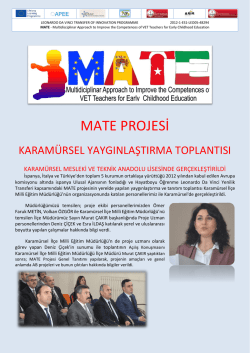 MATE PROJESİ - Kocaeli Milli Eğitim Müdürlüğü