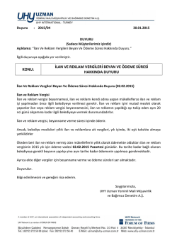 Duyuru-2015-04 - UHY UZMAN Yeminli Mali M&uuml;şavirlik ve Bağımsız