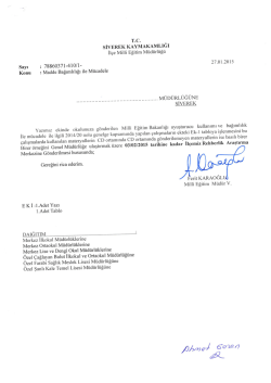 T.C. sİVEREK KAYMAKAMLIĞı - Siverek İl&ccedil;e Milli Eğitim M&uuml;d&uuml;rl&uuml;ğ&uuml;