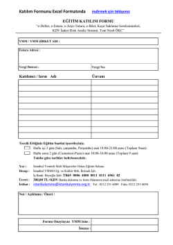 Katılım Formu - İstanbul Ymmo