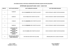 K&uuml;t&uuml;phane &Ccedil;alışma Programını G&ouml;r&uuml;nt&uuml;lemek İ&ccedil;in Tıklayınız.