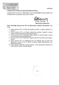 MiLuYET&ccedil;I HAREKET PARTIsI TBMM. GRUP BAŞKANLıcı