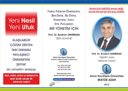 BİR Y&Ouml;NETİM İ&Ccedil;İN - Prof.Dr.İbrahim Demirkan