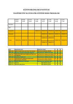 Ders Programı