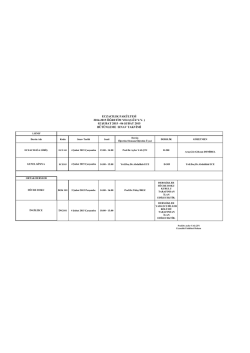 Eczacılık Fak&uuml;ltesi B&uuml;t&uuml;nleme Sınav Takvimi