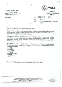ab cosme programı-k&uuml;melenme &ccedil;ağrısı hk.