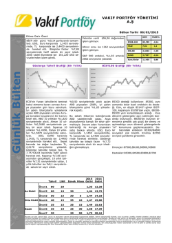 G&uuml;nl&uuml;k B&uuml;lten - Vakıf Portf&ouml;y