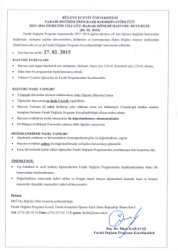 BÜLENT ECEVİT ÜNİVERSİTESİ FARABİ DEĞİŞİM PROGRAMI