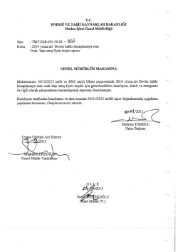 2014 yılına ait devlet hakkı hesaplamaya esas ocak başı satış fiyatı