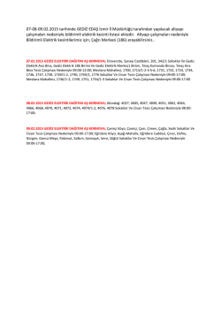 GEDİZ EDAŞ İzmir İl M&uuml;d&uuml;rl&uuml;ğ&uuml; tarafından yapılacak altyapı