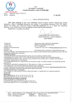 Okullararası Taekwondo Gen&ccedil;ler İl Se&ccedil;meleri