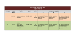 EPT (English Proficiency Test) 10 ŞUBAT 2015