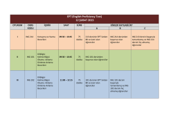EPT (English Proficiency Test) 12 ŞUBAT 2015