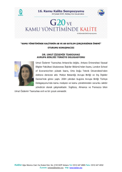 DR. UMUT &Ouml;ZDEMİR TSAROUHAS AVRUPA BİRLİĞİ