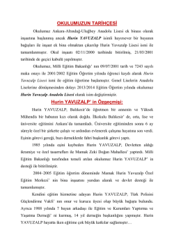 Hurin YAVUZALP - Milli Eğitim Bakanlığı