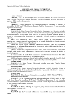 D&ouml;ner Sermaye İşletmesi Y&ouml;netmeliği