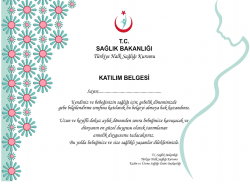 Gebe bilgilendirme sınıfı katılım belgesi