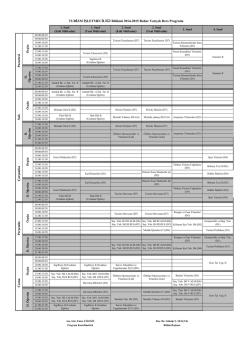 Ders programı i&ccedil;in tıklayınız