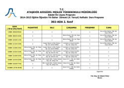 Adalet 2. Sınıf (Bahar D&ouml;nemi-4. Yarıyıl)