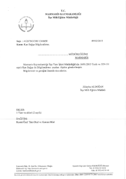 T.C. MARMARİS KAYMAKAMLIĞI Il&ccedil;e Mini Eğitim M&uuml;d&uuml;rl&uuml;ğ&uuml;