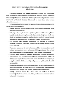 Kırım-Kongo Kanamalı Ateşi KKKA