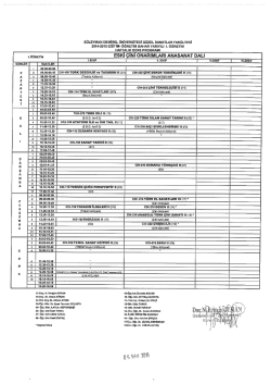 GTS - Eski &Ccedil;ini Onarımları ASD Ders Programı