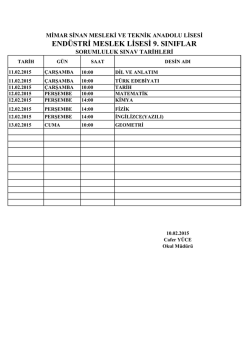 endüstri meslek lisesi 9. sınıflar