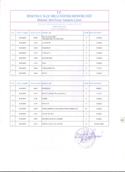 sorumluluk sınavları - Milli Eğitim Bakanlığı