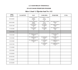 B&uuml;ro 1.Sınıf- I. &Ouml;ğretim Sınıf No :112