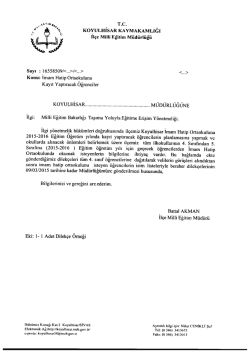 Imam Hatip - sivas - koyulhisar il&ccedil;e mill&icirc; eğitim m&uuml;d&uuml;rl&uuml;ğ&uuml;